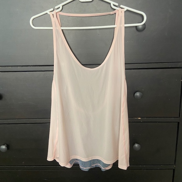 Lululemon Cool To Street Tank Womens Size 6 Blush Quartz / Banana Leaf - Picture 2 of 9
